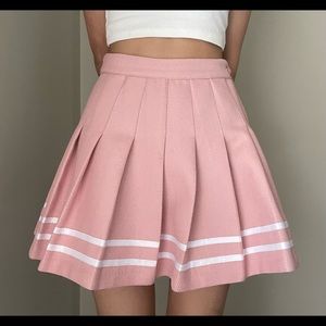 Pink Pleated Skirt